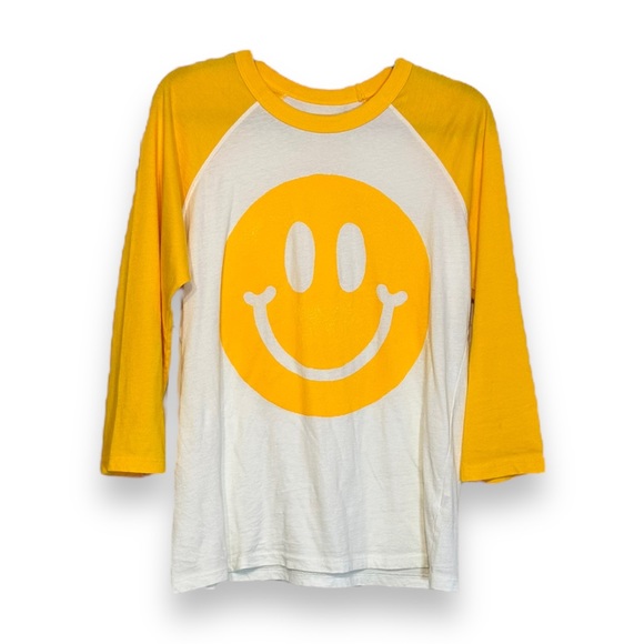 Big Bud Press Paintstamp Smiley Raglan Tee - Picture 1 of 3